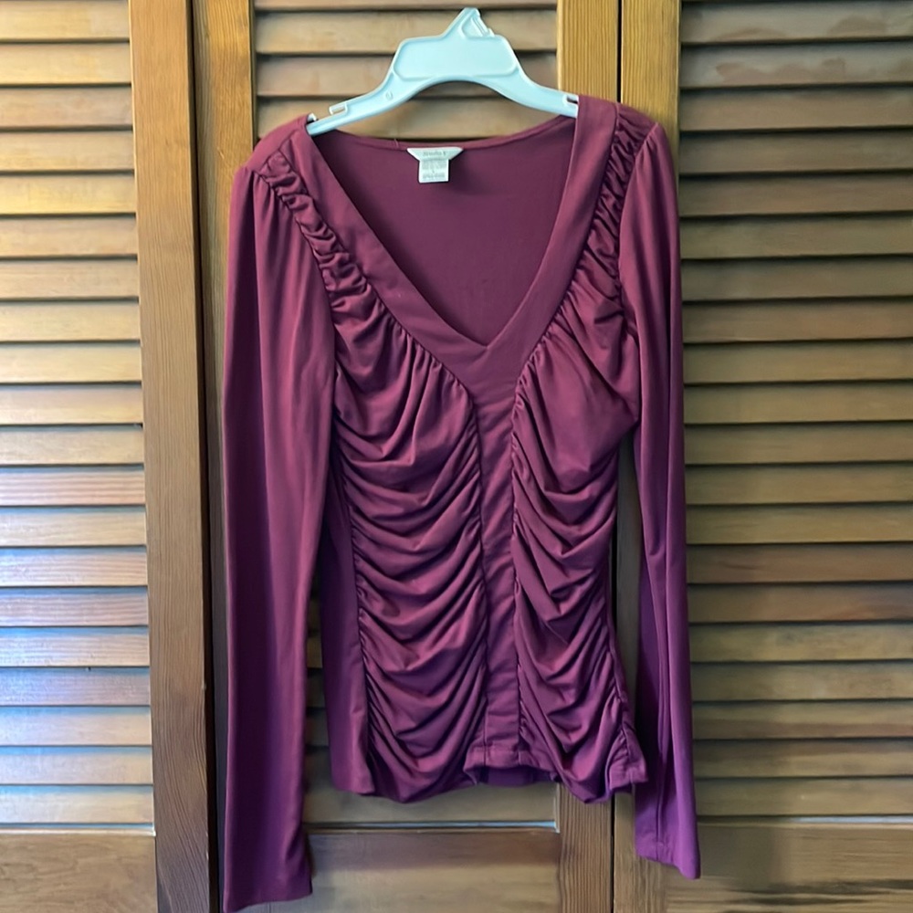 Burgundy long sleeve shirt